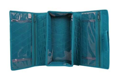 Image of Craft Folding Kit - Portable Soft Storage - Crafts, Sewing, & Quilting Organizer Aqua