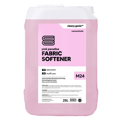 Cleaning Superstore Cleany Genie Advance Odor Long Lasting Fragrance Fabric Softener Concentrate Gel, Pink Paradise, 25 Liter, M24, Pack of 1