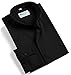 IvyRobes Mens Tab-Collar Long Sleeves Clergy Shirt Black (Necksize 15.5