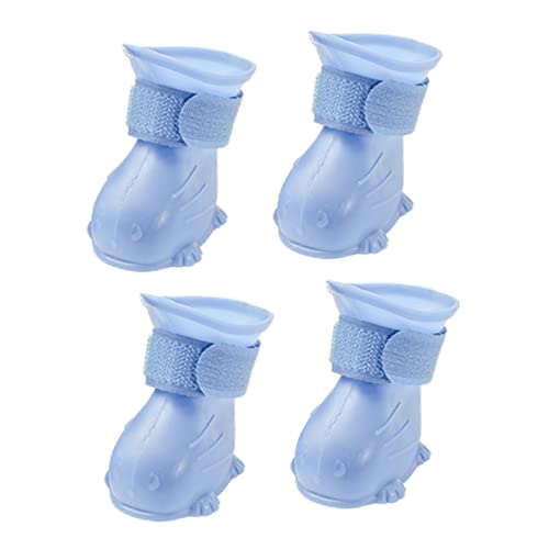 ifundom 4Pcs Pet Rain Boots Non Slip Outdoor Shoes for Dogs Comfortable Durable Tep Material for Rain