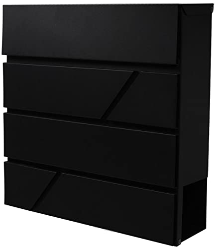 BRASQ Briefkasten anthrazit PB200 Deluxe, elegant, hochwertigem Stahl,...