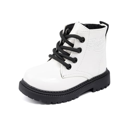 Sonsage Boy Girl Ankle Boots Waterproof Non-Slip Leather Chelsea Boots Little Kids Toddler Snow Winter Combat Ankle Work Booties Size US 5.5-9.5