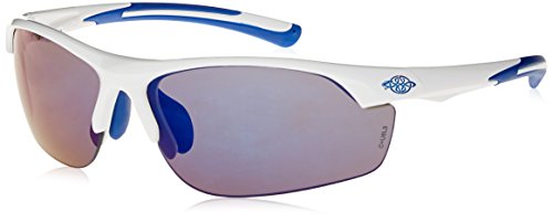 Crossfire Safety Glasses AR3 Blue Mirror Lens White Ultralight Half Frame 16278