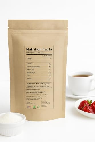 Image of Organic Forest Monk Fruit Sweetener with Erythritol | Zero Calorie Sugar Free Natural Sweetener | Keto & Diabetic Friendly | NABL GI Tested | 200g