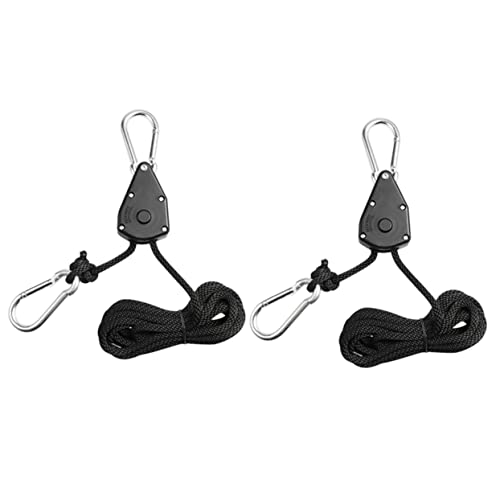 KONTONTY 2pièces Supports Pour Lampes Horticoles à Cliquet Systèmes De Levage Avec Poulie Cordes Pour Lampes Et Tentes