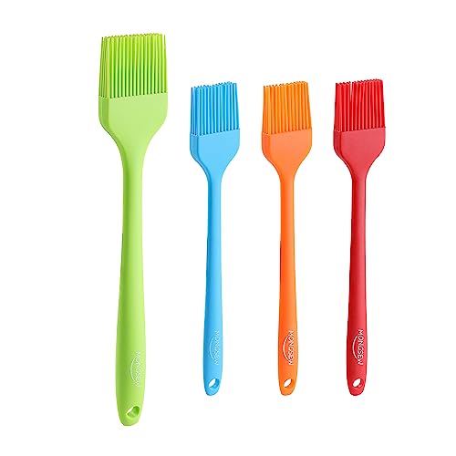 Comparison: Best Silicone Pastry Brush 5 4PCS Silicone Basting Pastry Brush, MONGSEW Heat Resistant Food Brush Spread Oil Butter Sauce for BBQ Grill Baking Kitchen Cooking, BPA Free, Dishwasher Safe (Multicolor, 4 Pcs)