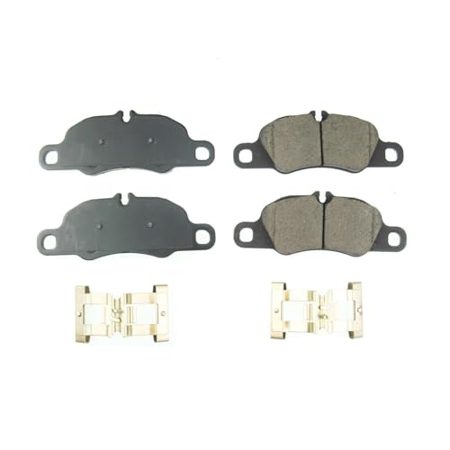 Image of PowerStop Front Brake Pads for Porsche 718 Boxster 2017-24 |718 Cayman 2017-24 |911 2009-16 |Boxster 2013-16 |Cayman 2014-16 - Z17 Ceramic Brake Pads with Installation Hardware, 17-1389