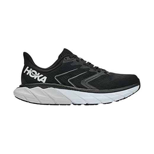 Hoka One En dam Arahi 5 textil syntetiska träningsskor, Svart vit, 39.5 EU