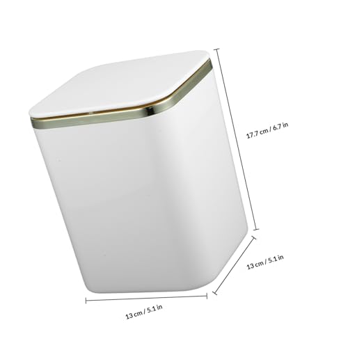 Caneca de basura mini blanca Unomor para escritorio miniatura 2