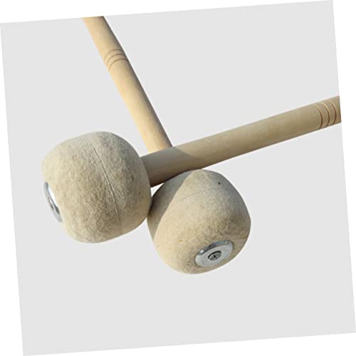 Hanabass baqueta para tambor con mango de madera de arce y cabeza de fieltro de lana, accesorio para tambor snare para práctica miniatura 6