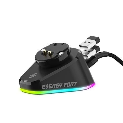 Maus Ladestation für Logitech/Razer,Gaming Maus Kabellos Ladestation für Logitech G PRO X Superlight/G PRO X Superlight 2 Lightspeed/G PRO Wireless/G502 X Plus,Razer Viper/Basilisk Ultimate(Schwarz)