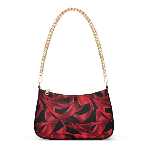 Sac à main floral rouge à motif fleuri tendance pour femme