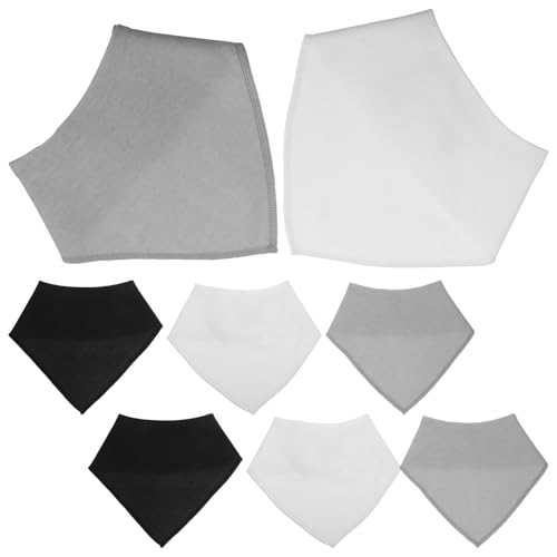 Bavoirs bébé coton absorbants lot de 8 pour garçons et filles