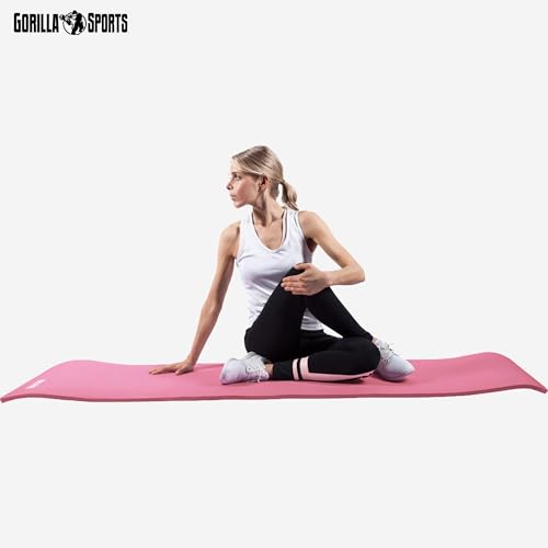 GORILLA SPORTS® Yogamatte 190 x 60/100 x 1,5 cm mit Tragegurt, rutschfest – Ansicht 5