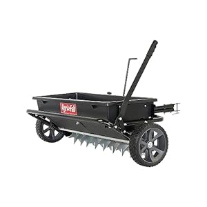 Agri-Fab 45-0543-AMZ 100 lb. Tow-Behind Lawn & Garden Spiker/Seeder/Drop Spreader for Seed,Fertilizer, Salt, Ice Melt; Designed to Pull Behind Lawn & Garden Tractors