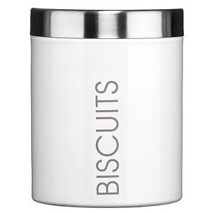 New White Liberty Enamel Stainless Steel Tea Coffee Sugar Bread Biscuit Pasta Cake Utensil Salt & Pepper Storage Canisters