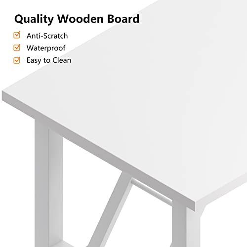 Image of Need Small Computer Desk 31.5 Inch Folding Home Office Table White