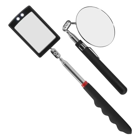Telescopic Inspection Mirror 360 rotating inspection mirror, Flexible and Extendable Mechanic Tool for Automotive and Shower Use,mirror on a stick Cover
