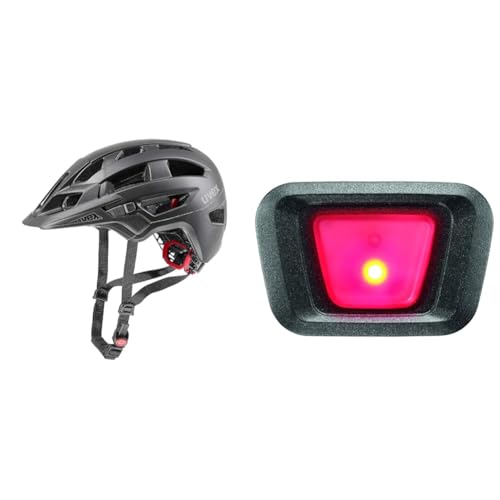 Uvex Unisex – Erwachsene, finale 2.0 Fahrradhelm, black mat, 56-61 cm & Unisex - Erwachsene, plug-in LED für finale/true Zubehör, one size