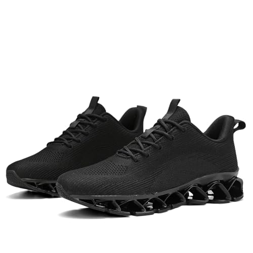 Image of Mens Running Shoes Casual Sport Athletic Fashion Walking Sneakers Lace up Blade Non Slip Breathable Mesh