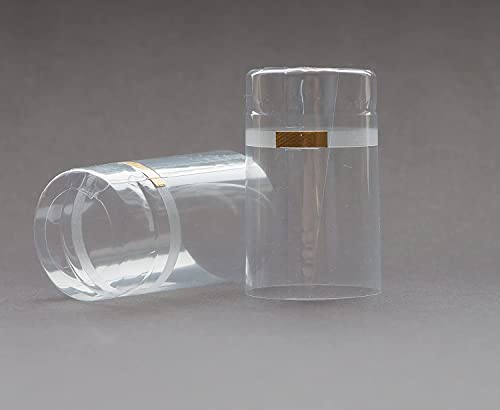 Capsula termoretraibile Capsula trasparente per flacone (con striscia a strappo), realizzata in film termoplastico, si restringe attorno al collo del flacone quando riscaldata. Per il completamento delle vostre bottiglie.