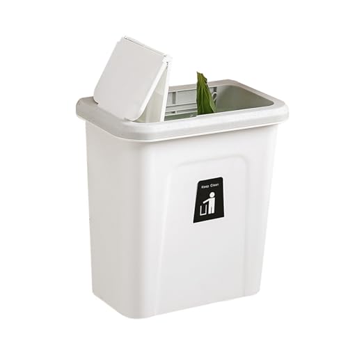 Innovista 壁掛け ゴミ箱 フタ付きゴミ箱 蓋付き 10L 取り付け可能 屋内コンポストバケット キッチン 生ゴミ ごみばこ バスルーム ベッドルーム オフィス トイレ 幅27×奥行17×高さ28cm