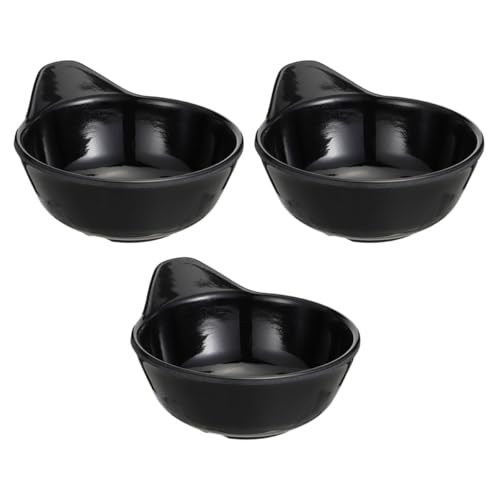 FUOYLOO 3 Platos Resistentes al Desgaste y Multifunción para Salsa Asa de Negra para y Restaurantes, para Aperitivos y Frutas