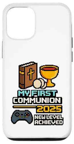 Installazione facile My First Communion Ragazzi Ragazze Gamer 1st Religious Sacramento Custodia per iPhone 12/12 Pro