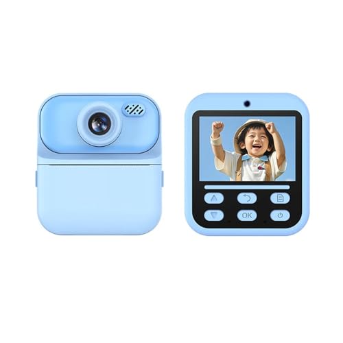 Appareil photo impression instantanée numérique HD écran 2.4 pouces bleu