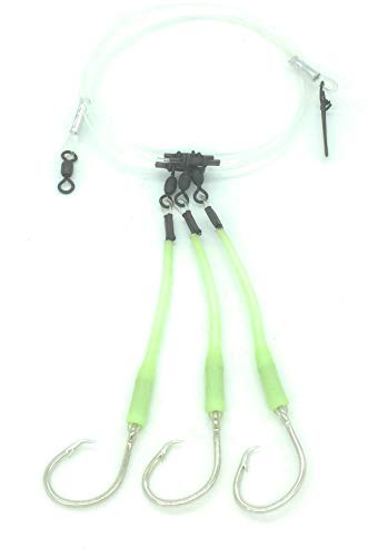 Deep Drop Rig, 3 Mustad Circle Hooks with Glow Sleeve