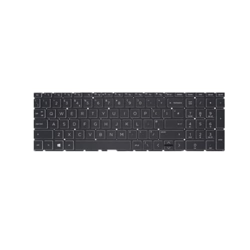 Teclado HP 15q-dy0007au escritura precisa tacto suave negro diseño UK English