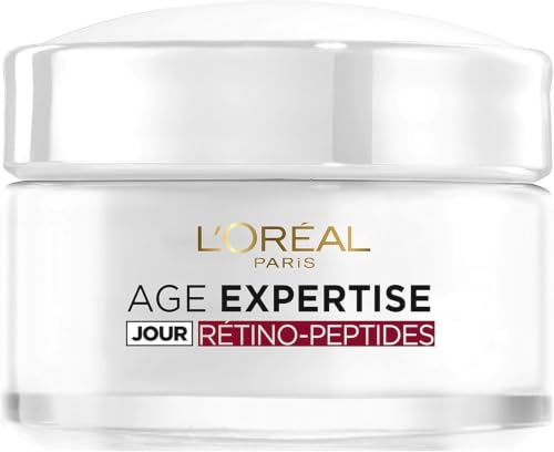 L'Oréal Paris - Crème de Jour Anti-Âge Hydratante - Soin Anti-Rides Intensif - Enrichi en Rétino-Peptides - Pour Peaux Normales à Mixtes - À partir de 45...