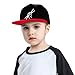 Drumsticks Drummer Flat Bill Hat Boys Girls Fashion Hip Hop Adjustable Flat Bill Hat Red