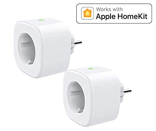 Smart Steckdose funktioniert mit Apple HomeKit, meross WLAN Steckdose, Intelligent Stecker, kompatibel mit Siri, Alexa, Google Assistant und SmartThings, kein Hub erforderlich, 16 A, 2,4 GHz, 2pcs