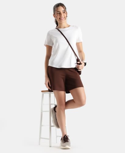 Image of Jockey AW23 Women Super Combed Cotton Regular Fit Shorts with Side Pockets