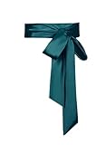 Juweniz Satin Sash Belt For Bridal Wedding Bridesmaid Special Occasion Dresses Belt 2.5'' Wide Peacock