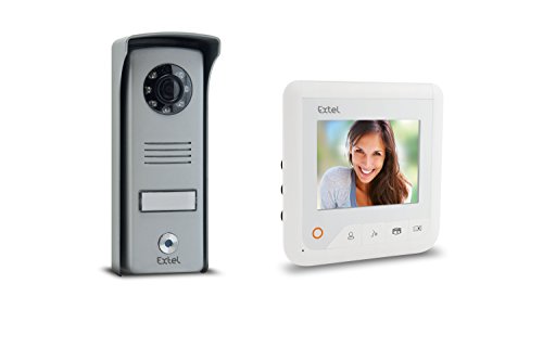 Extel - Visiophone filaire Look Blanc avec double commande serrure et portail