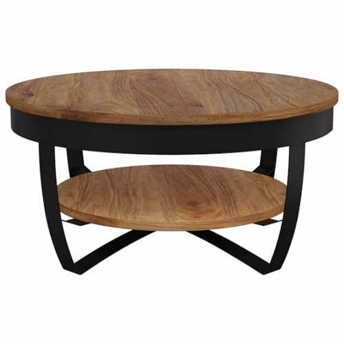 Table basse ronde 65x32 cm compacte pour petits salons encombrés - 7