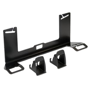ISOFIX-montagebeugel - Veilige kinderzitje-interface, robuuste stalen ankerlogica, 334 mm lengte, 118 mm brede plaat, zwart gepoedercoat gelegeerd metaal voor achterpassagiersbank van voertuig