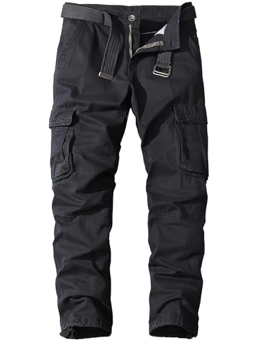ebossy Men's Multi-Pocket Straight Leg Military Combat Twill Jogger Cargo Jogging Pants - Main Image