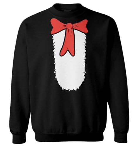 Cat with Red Bow Tie - Kids Book Toddler Fleece Crewneck Sweater