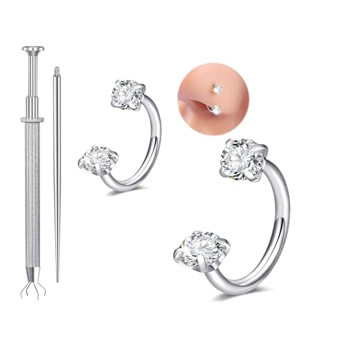 Longita 6mm 8mm 18g Horseshoe Nose Ring for Women...