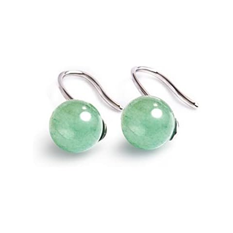 GLLBTPT Vintage 925 Sterling Silver Jade Drop Earrings,Green Earring Women,Jade Jewelry for Women,Good Luck Handmade Earrings Gift for Birthday Anniversary (silver) Cover