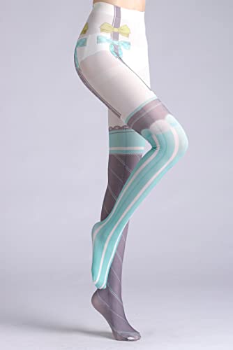 Image of Sahabowi Women Tights, Sheer High Waist Pantyhose, Vintage Control Top Stockings, Siwa 4