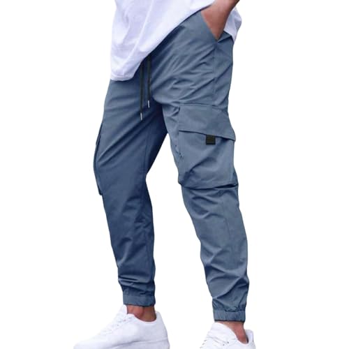 WENKOMG1 Mens Track Sweatpants, Elastic Bottom Slim Fit Athletic Workout Jogger Sweatpants with Pockets, M-3XL - Main Image