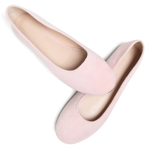 Image of Dear Time Women's Flats Comfortable Slip On Ballet Flats Soft Solid Casual Shoes