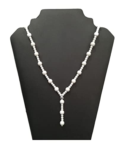 Weiße Halskette Onyx Surfer kette damenkette herrenkette Y-kette Schmuck...