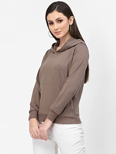 Image of UZARUS Women's Cotton Fleece Stylish Sweatshirt Hoodie