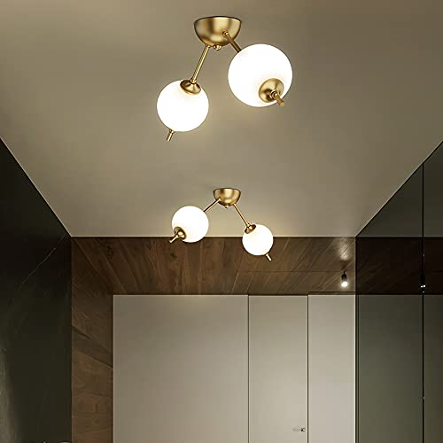 Luz de techo clásica para comedor y dormitorio con vidrio esmerilado 7