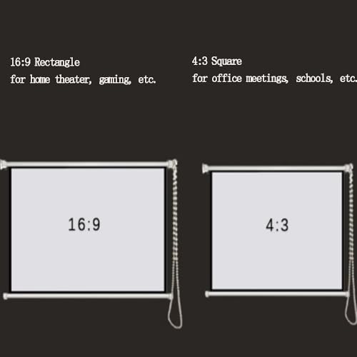 Pantalla de proyección manual 72 pulg 16:9 miniatura 4